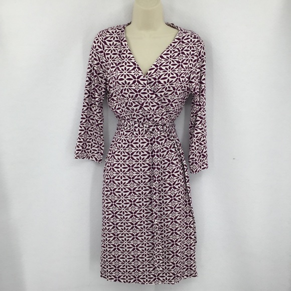 DVF Diane von Furstenberg Julian Moroccan Floral Elderberry wrap dress new 10 - Picture 1 of 5